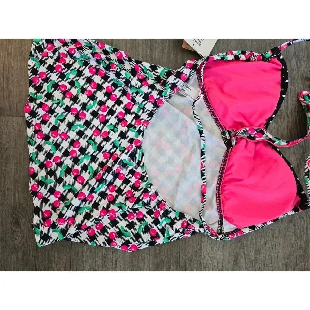 Arizona Tankini Cherries Checkered M - Picture 3 of 4